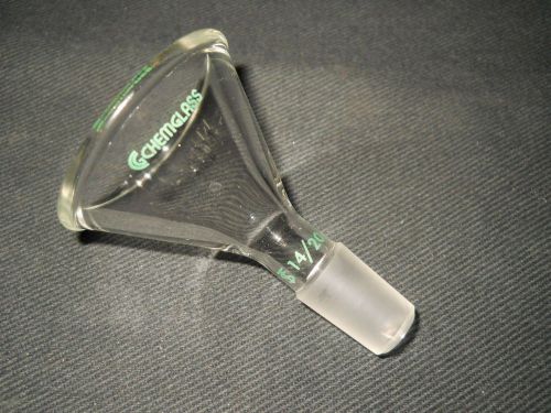 Chemglass kimax glass 50mm id 58° filling funnel with 14/20 inner joint for sale