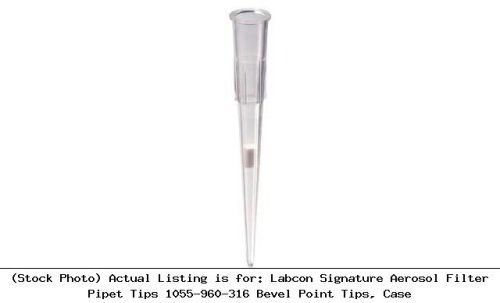 Labcon Signature Aerosol Filter Pipet Tips 1055-960-316 Bevel Point Tips, Case