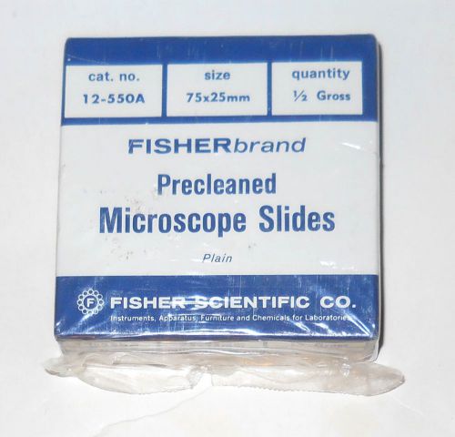 NEW Fisher Brand Precleaned Microscope Glass Slides  Shrink Broken Box Un-Opened