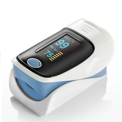 New oled bpm oxygen fingertip pulse oximeter oxymeter spo2 pr monitor blue for sale