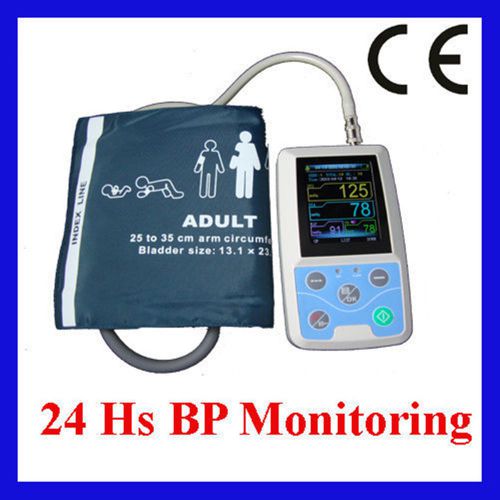 Lcd ambulatory blood pressure monitor+automatic 24h bp measurement three cuffs for sale