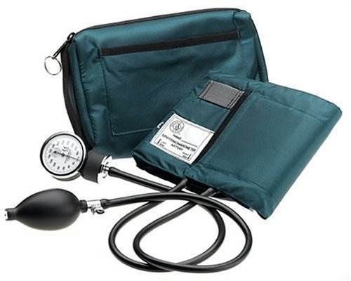 Premium aneroid sphygmomanometer extra large carry case hunter green for sale