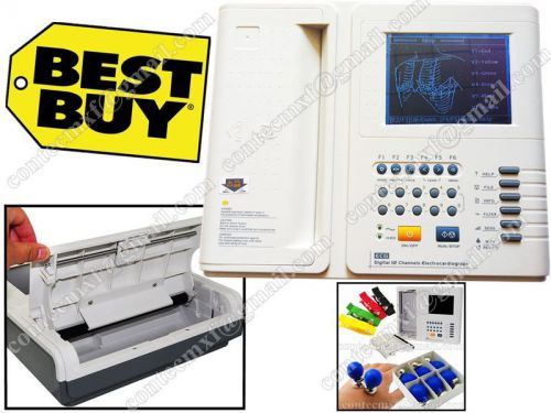 Ce, portable ecg/ekg machine ecg1201,contec electrocardiogram,printer+sw+12 chan for sale