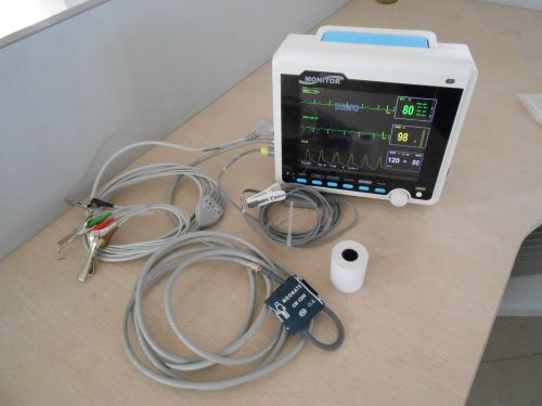 New vet veterinary icu patient monitor ecg,nibp,spo2,pulse rate,etco2,printer for sale