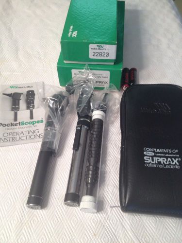 WELCH ALLYN Otoscope Ophthalmoscope Pocketscope Diagnostic Set Case 22820 22821