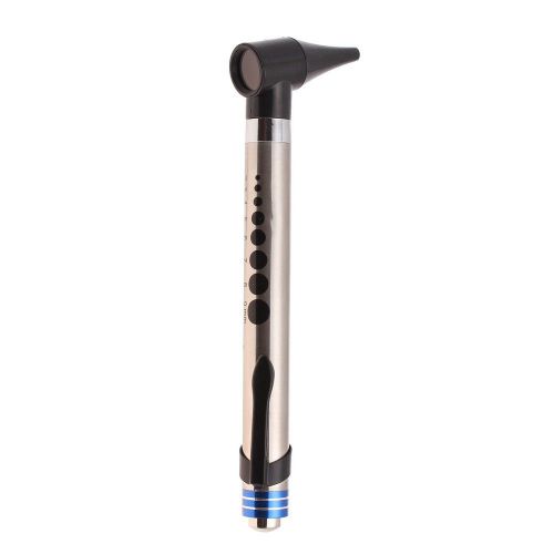 Otoscope Clinical Diagnostic Unisex Silver Pen Style Light Glass For Ear Nose