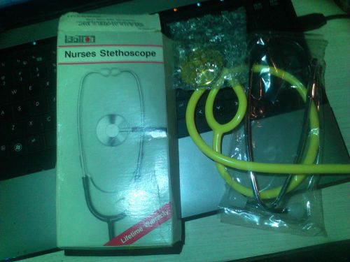 New Nurses Stethoscope Silver Yellow-Heart Medical Listening