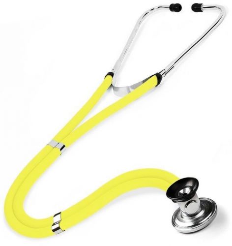 Stethoscope prestige medical sprague rappaport lemon yellow dual tube 122 new d for sale