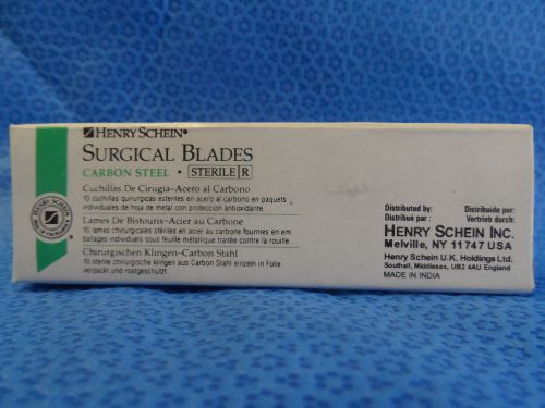 HENRY SCHEIN Surgical Blades Carbon Steel Sterile #20 10/Bx - Lot of 30 boxes