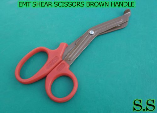 Red handle brown blade tactical medicalshears emt scissors 5.5&#039;&#039; medic aidtool for sale