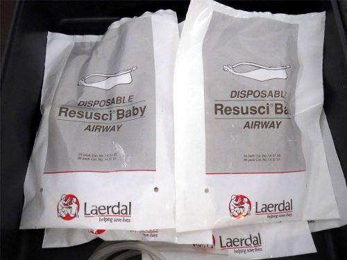 Lot of 94 disposable resusci baby airways laerdal medical cpr emt for sale