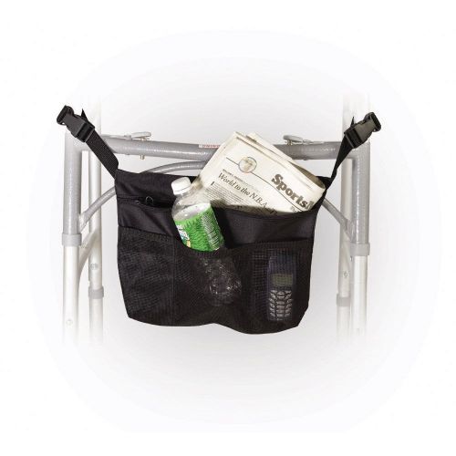 Drive Medical Deluxe Nylon Walker Carry Pouch, Black, 8. 5 x 9 x 1 inches