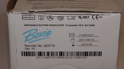 Bovie SCF10 Disposable Suction Coagulator Footswitch 10Fr 3m Cable ~ Box of 10