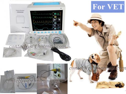 ETCO2 Veterinary VET ECG,NIBP,SPO2, Resp,Temp ICU Animal Patient Monitor,CE&amp;FDA