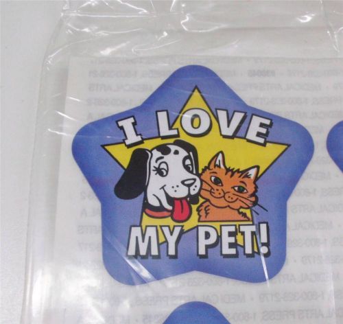 200 Vet Veterinary Stickers for Children or Adult &#034;I Love My Pet&#034; 2-1/2&#034; dia