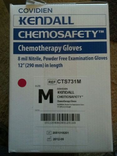 Covidien Kendall Chemosafety Chemotherapy Medical Gloves 8 mil 12&#034; Sterile