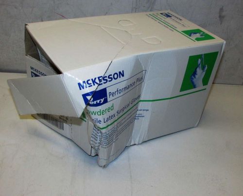 160 Pair McKesson Perry Plus Size 7-1/2 Powdered Latex Surgical Gloves 201575
