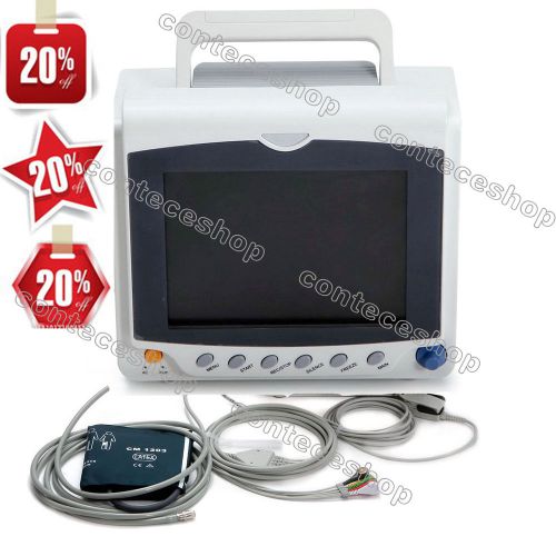 Promotion!Contec ICU vital signs Patient Monitor ECG,NIBP,Spo2,PR,2y warranty,CE