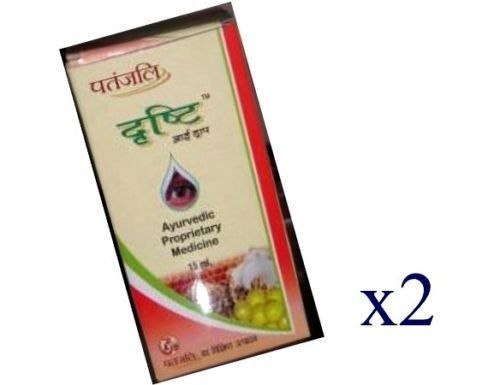2x Divya 100% Herbal Patanjali Drishti Eye Drops For Eye Care, Cataract Care15ml