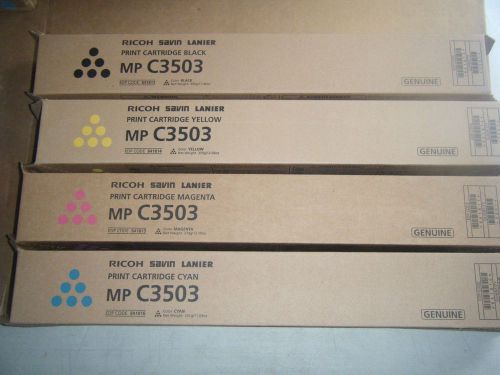 Ricoh C3503 Complete Toner Set CYMB Brand New &amp; Sealed