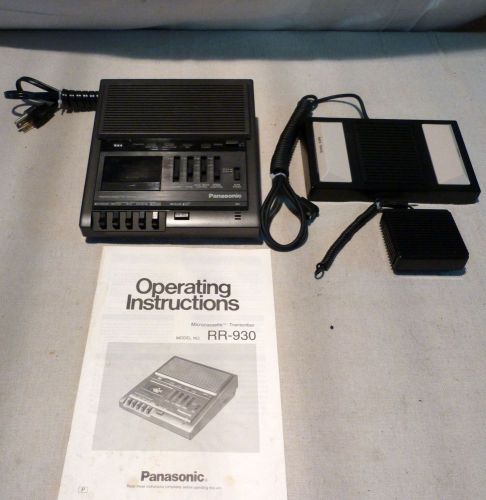 Panasonic rr-930 microcassette transcriber/recorder player for sale