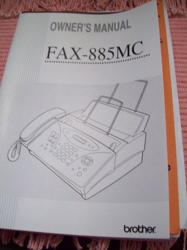 Brother Owner&#039;s Manual / User&#039;s Guide for FAX-885MC