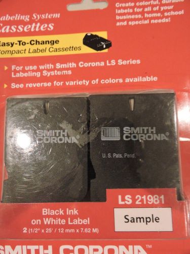New NIP Smith Corona LS Label Labeling System Refill Compact Tape Cassette 21981