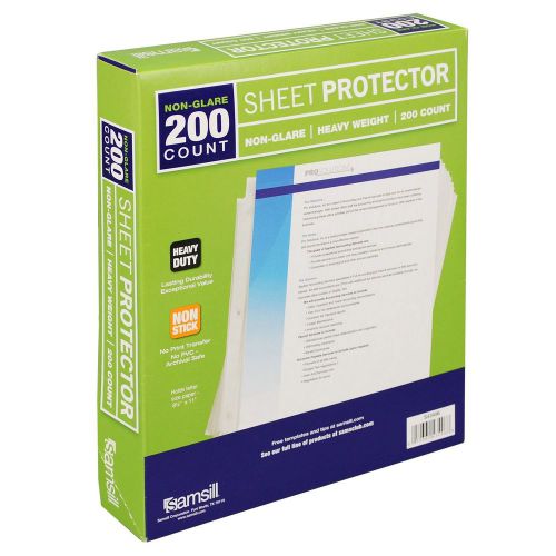 Samsill Non-Glare Sheet Protectors - 200 Pack