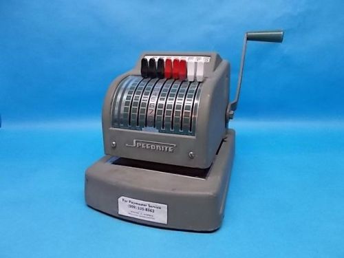 Speedrite 900 Vintage Check Writer Office Equipment Machine Mechanical Financial