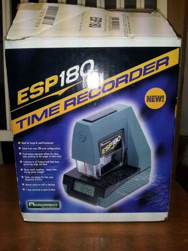 Acroprint ESP180 Time Clock NEW IN BOX NEVER USED