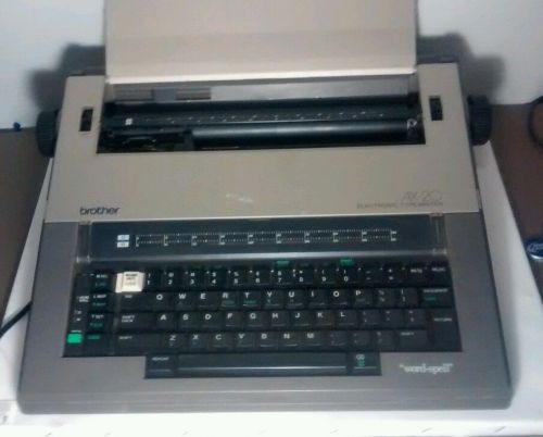 &#034;BROTHER AX-20 ELECTRONIC TYPEWRITER W/ COVER &amp;WORD SPELL&#034;! Including paper