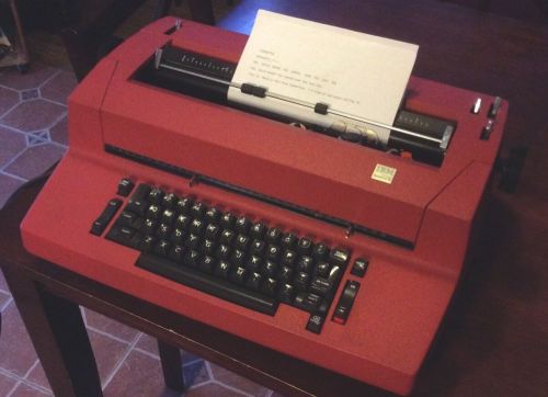 IBM SELECTRIC II TYPEWRTER RED RARE VINTAGE ELECTRIC WITH ADDITIONAL RIBBON