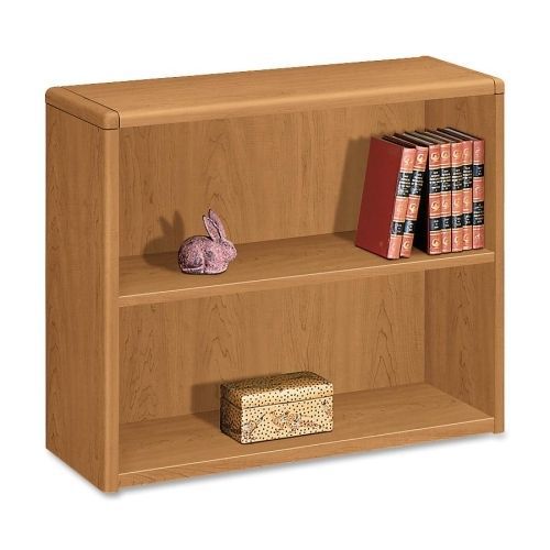 10700 series wood bookcase, two-shelf, 36w x 13-1/8d x 29-5/8h, harvest for sale