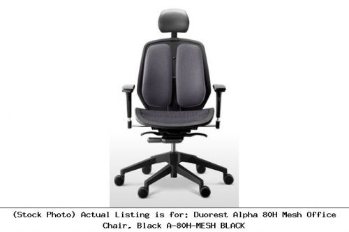 Duorest Alpha 80H Mesh Office Chair, Black A-80H-MESH BLACK
