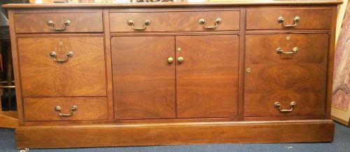 Jasper executive credenza ~ book-matched walnut for sale