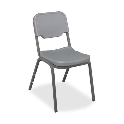 ICE64017 Stack Chair, 17-1/2&#034;x22-3/4&#034;x32-1/4&#034;, 4/CT, Charcoal Gray
