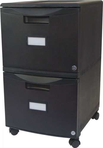 Two Drawer Filing Cabinet Letter or Legal from Recycled Material with Lock Label