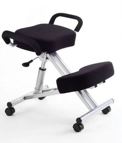 Black Memory Foam Kneeling Office Chair with Removable Handles