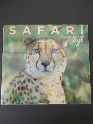 2015 16 Month &#034;Safari&#034; 11&#034;x 12&#034; Closed Wall Calendar NEW &amp; SEALED Different Pics