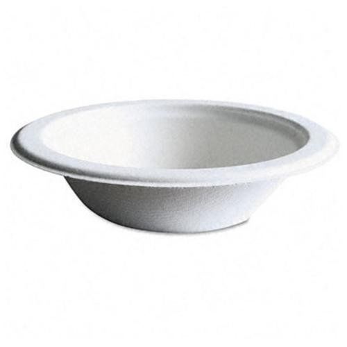 Eco-Products® Compostable Sugarcane Dinnerware, 12oz Bowl, White, 1000/Carton