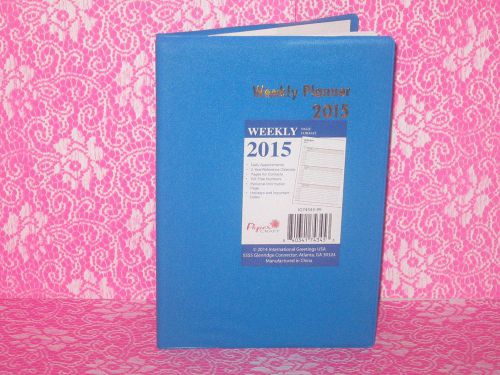 2015 Weekly Planner Calendar Agenda Appointment book BLUE