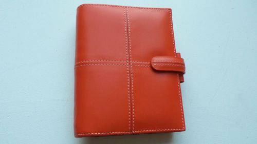 FILOFAX pocket size Cross Coral red Leather Organizer Agenda - unused rare