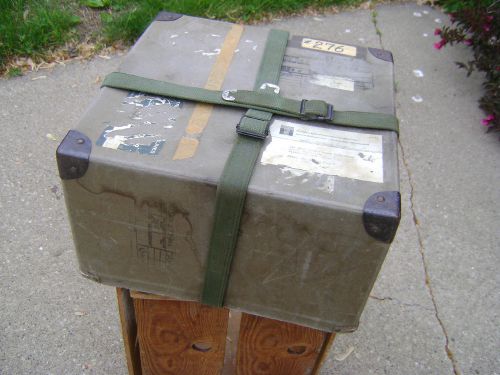 Vintage School Document File Box with Binding Straps.