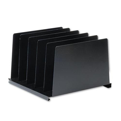 Steelmaster Angled Desk Organizer - Desktop - 5 Pocket[s] - Steel - (2645vabk)