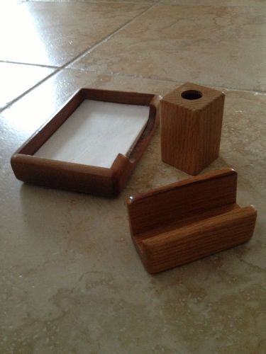 3 piece wooden desk set
