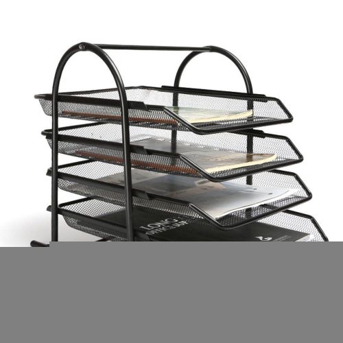 Countertop 4-tier office desk letter paper tray holder organizer rack xmas gift for sale
