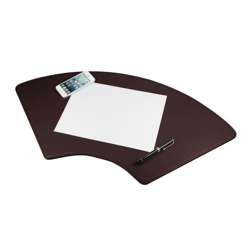 LUCRIN - Round Desk Pad 27.6x12.6 inches - Smooth Cow Leather - Burgundy