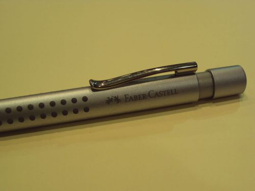 Faber castell ballpoint pen silver  grip 2011 office school writting blue medium for sale