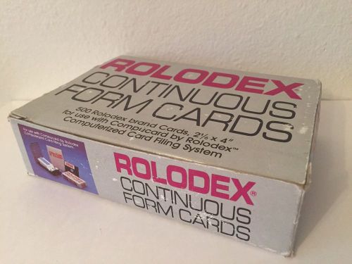 Rolodex Continuous Form Cards. Compucard. 400+ Cards.