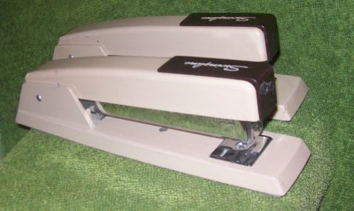 2 Vintage Tan Swingline Model 747 Staplers